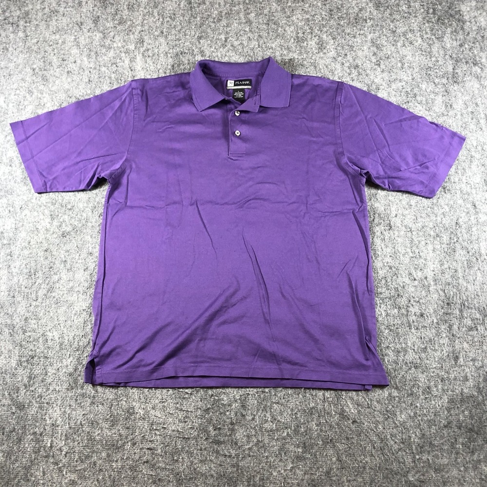 Jos A Bank‎ Mens S Purple Leadbetter Golf Polo Shirt Cotton Solid Knit